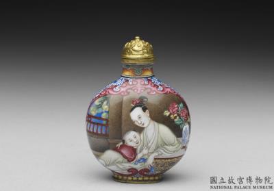 图片[2]-Copper-body painted enamel snuff bottle with a parental lesson illustration, Qing dynasty, Qianlong reign (1736-1795)-China Archive